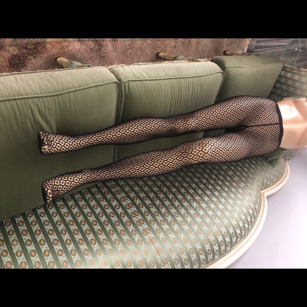 Auth. Wolford Black Mash tights, Sz.S, New No Tags